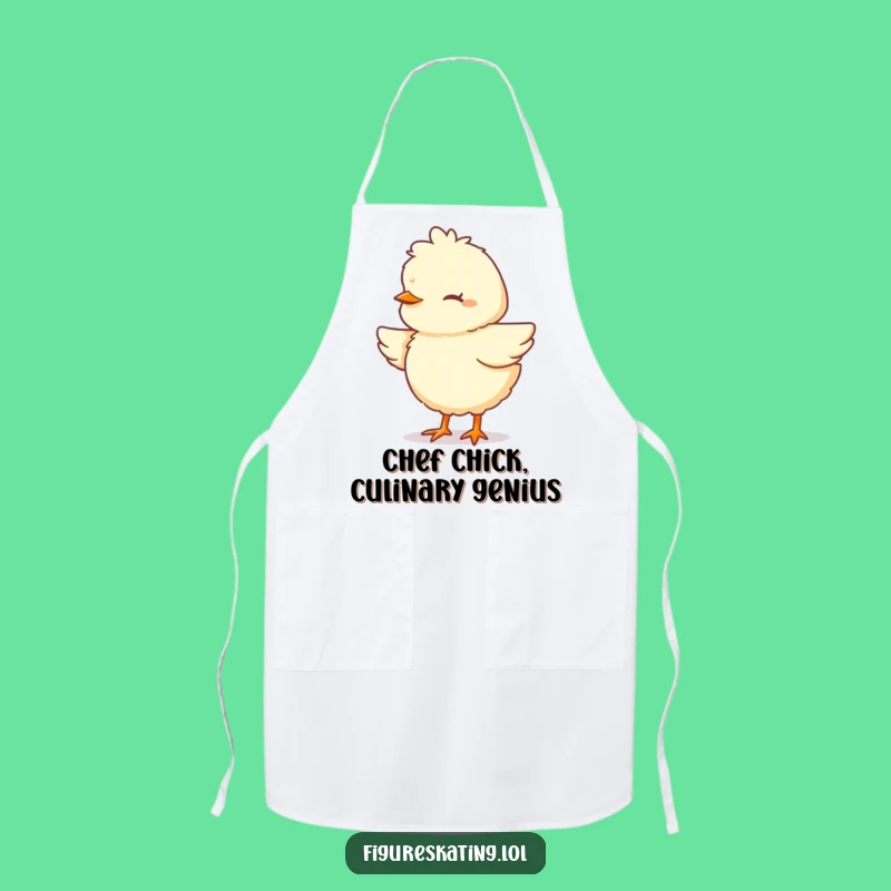 Funny Chick Pirouette Apron - Humorous Focused Cartoon Wear for Artists