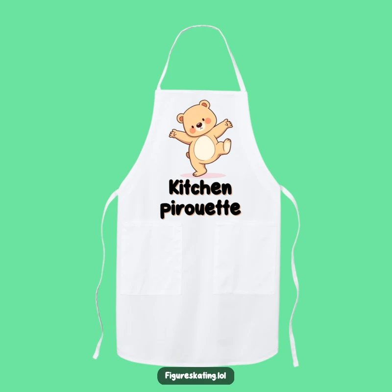 Funny Bear Cub Pirouette Apron: Dance Through Your Kitchen Tasks