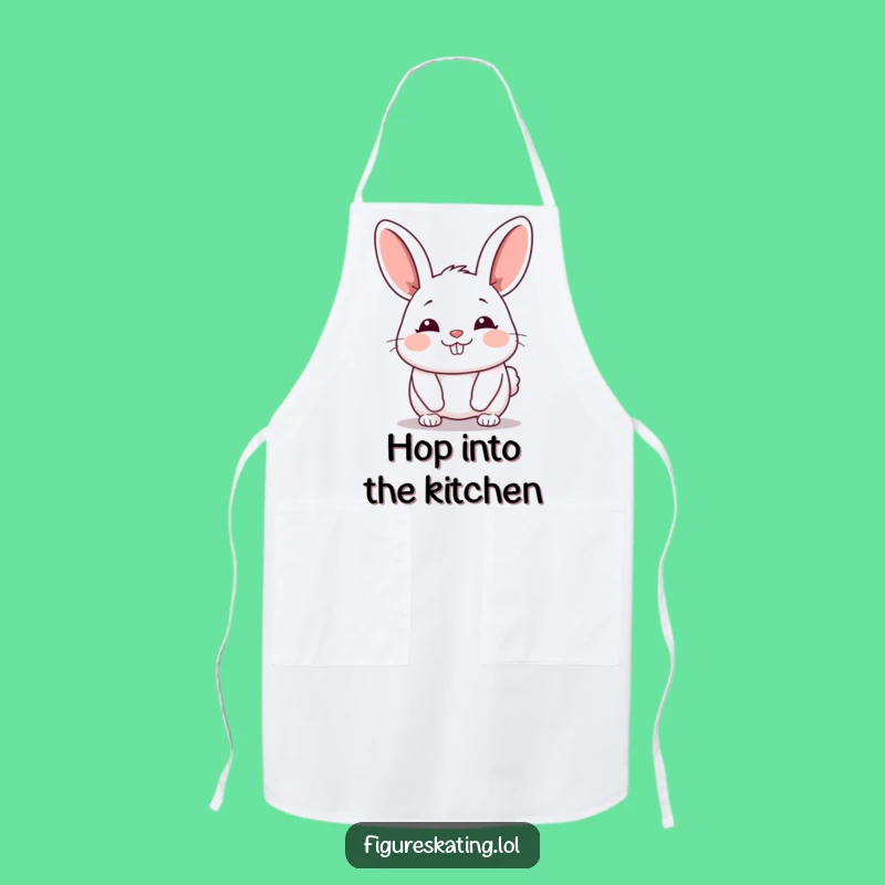 Funny Bunny Gliding Apron - Humorous Cartoon Wear for Gentle Cooks