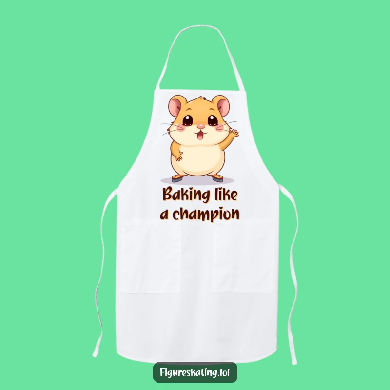 Funny Hamster Figure Skating Apron - Hilarious Kitchen Gift for Bakers