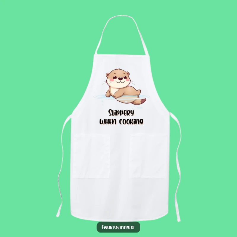 Funny Otter Sliding Apron: Cook Up Fun in the Kitchen with Playful Charm