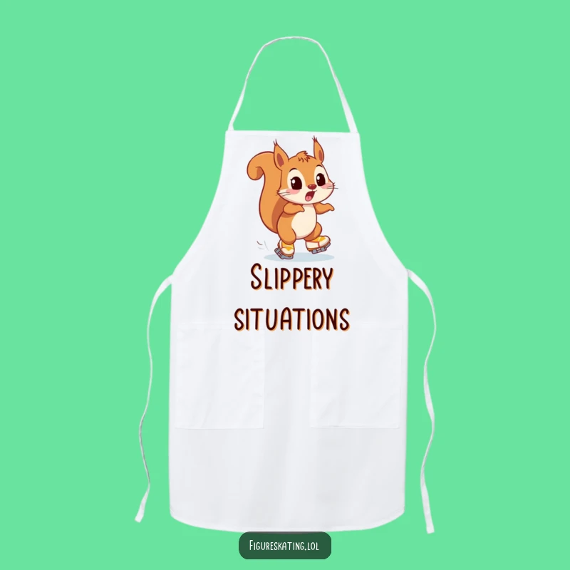Funny Squirrel Skater Apron: Surprised Squirrel's Kitchen Wear
