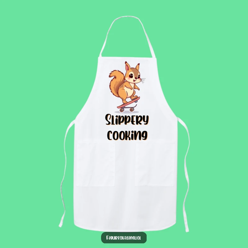 Funny Surprised Squirrel Skate Apron: Cook with Hilarious Wobbles