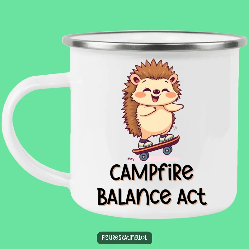 Funny Hedgehog Skate Camping Mug: Your Adventure Buddy for Hot Sips