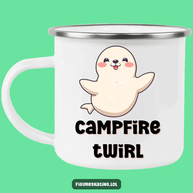 Funny Seal Camping Mug: Happy Acrobat Outdoor Drinkware Gift