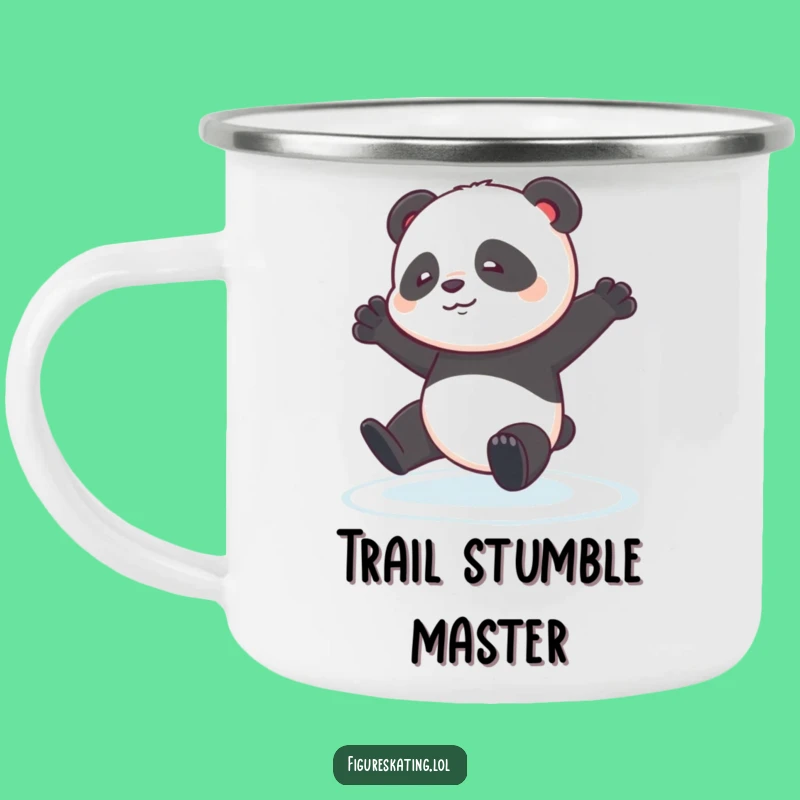 Funny Panda Pirouette Camping Mug: Outdoor Skater Fun Gift