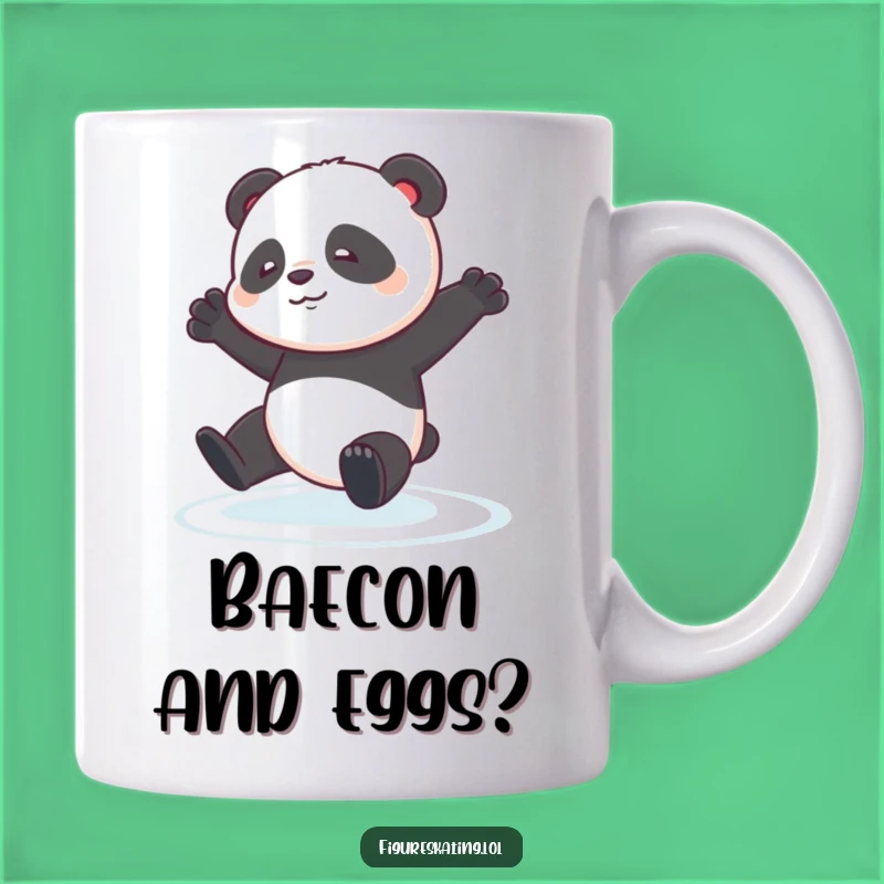 Funny Panda Pirouette Mug: Adorable Skater Mishap Gift