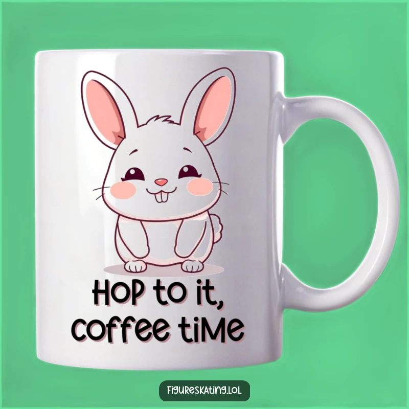 Funny Bunny Gliding Mug - Adorable Cartoon Character Coffee Cup for Cozy Mornings