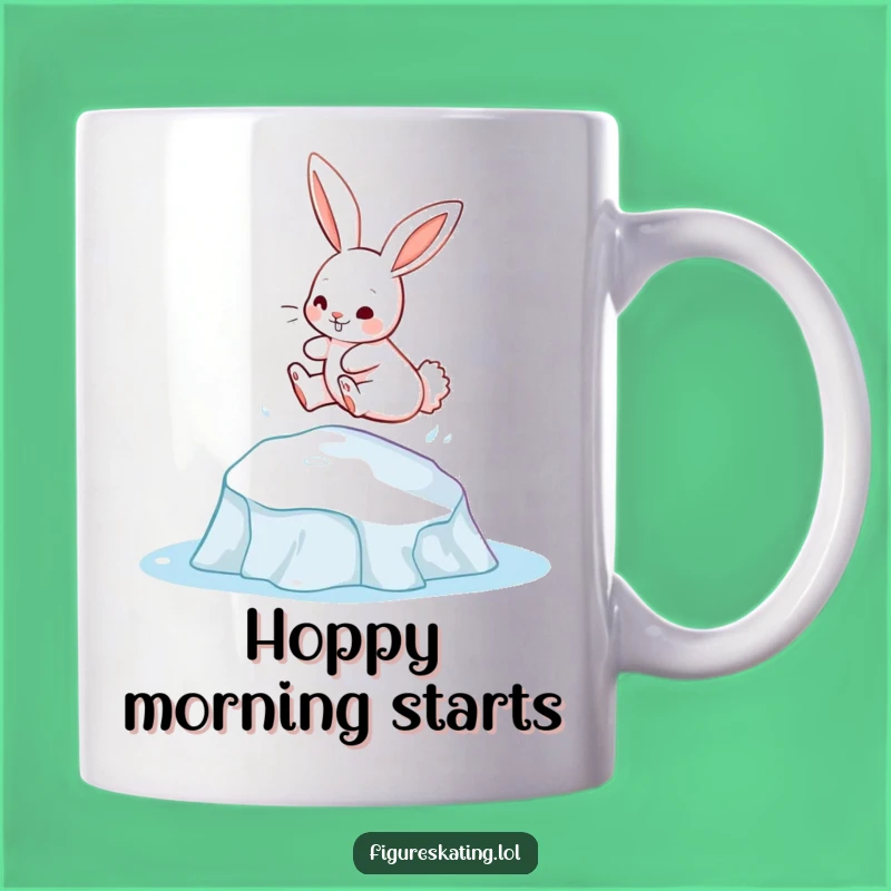 Funny Bunny Ice Leap Mug: Hilarious Gift for Agile Friends