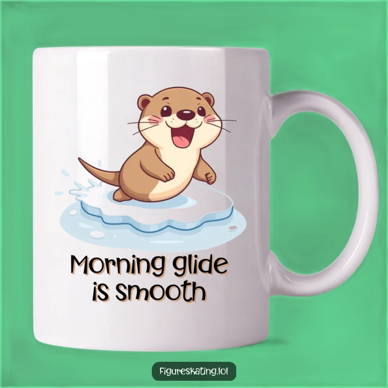 Funny Excited Otter Ice Sliding Mug: Hilarious Water Creature Gift