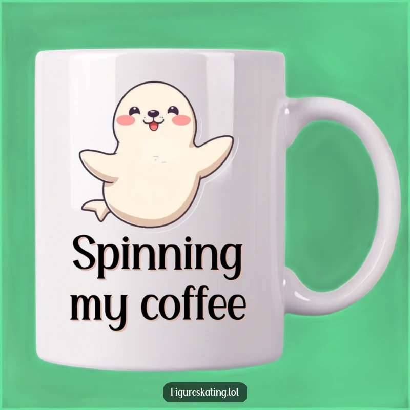 Funny Seal Spinning Mug: Happy Acrobat Gift for Marine Lovers