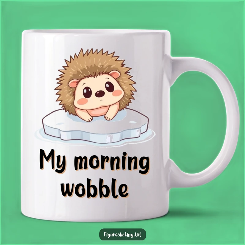 Funny Hedgehog Ice Slip Mug: Hilarious Skater Surprise Gift