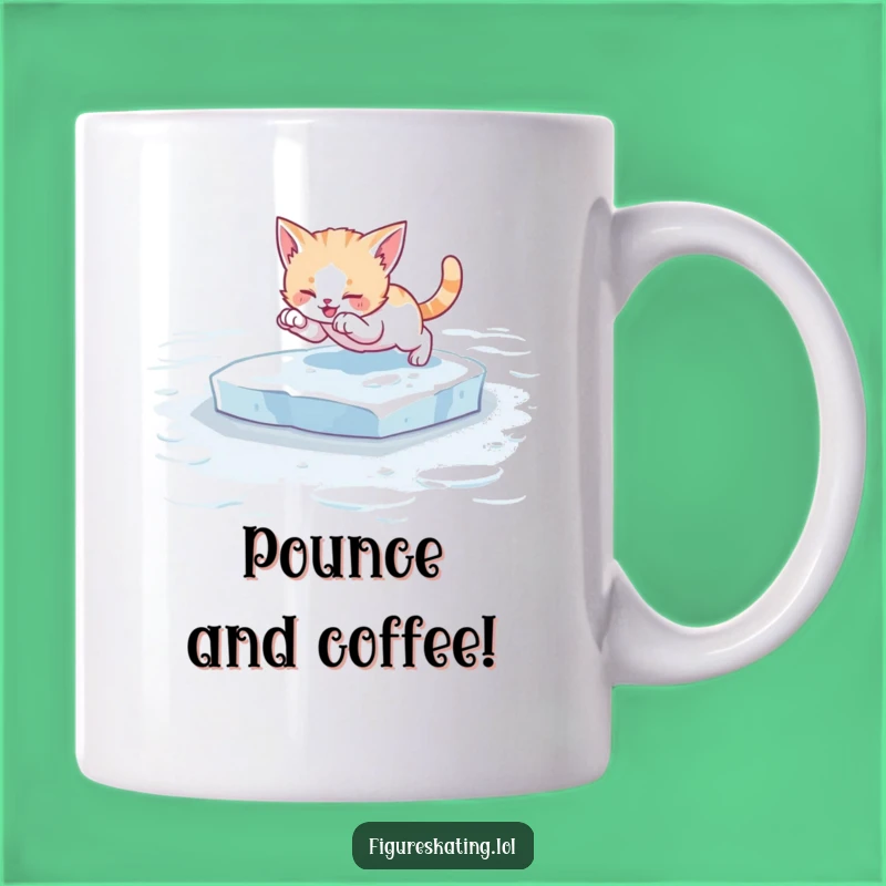 Funny Kitten Ice Skating Mug: A Hilarious Gift for Playful Cat Lovers!