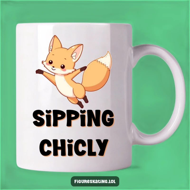 Funny Fox Arabesque Dancer Mug: Elegant & Humorous Animal Art Gift