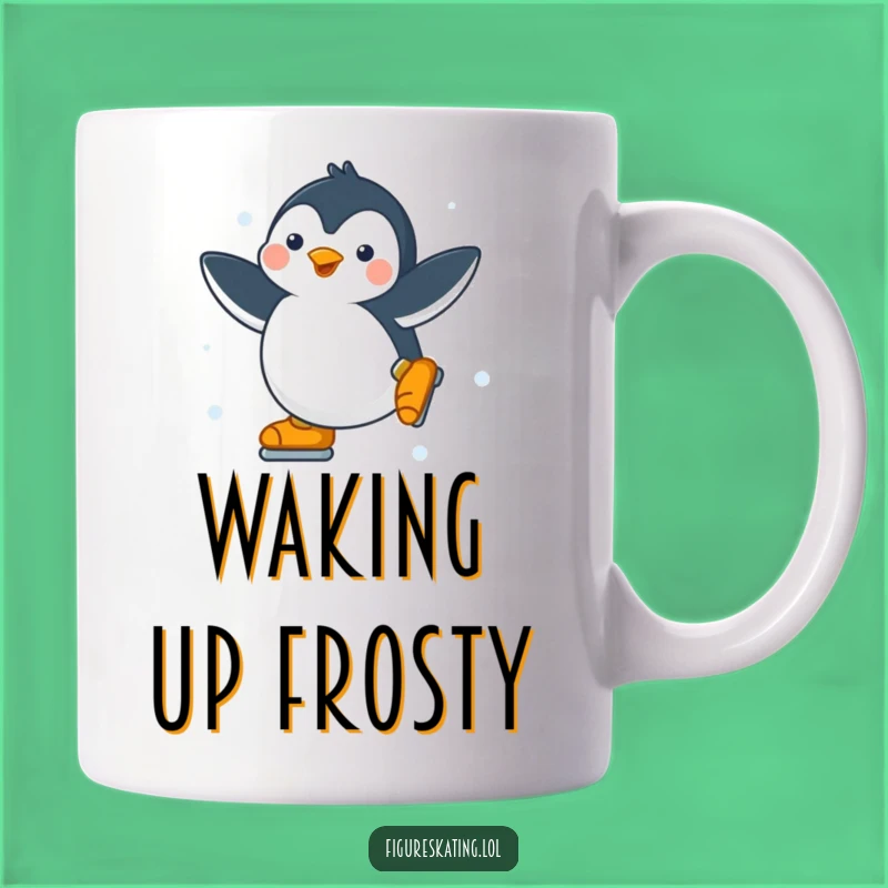 Funny Penguin Ice Skater Mug: Graceful Moves, A Perfectly Cool Funny Gift!