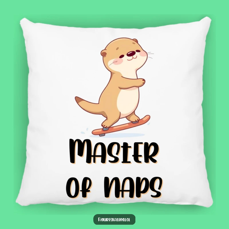 Cozy Funny Otter Gliding Pillow: Soft Skater Comfort Gift