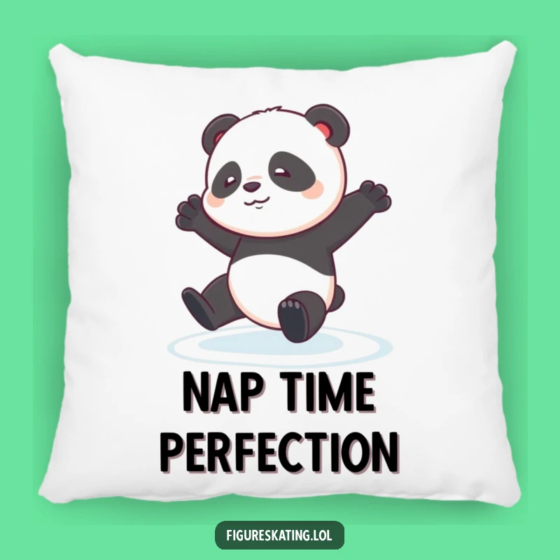 Cozy Funny Panda Pirouette Pillow: Soft Skater Comfort Gift