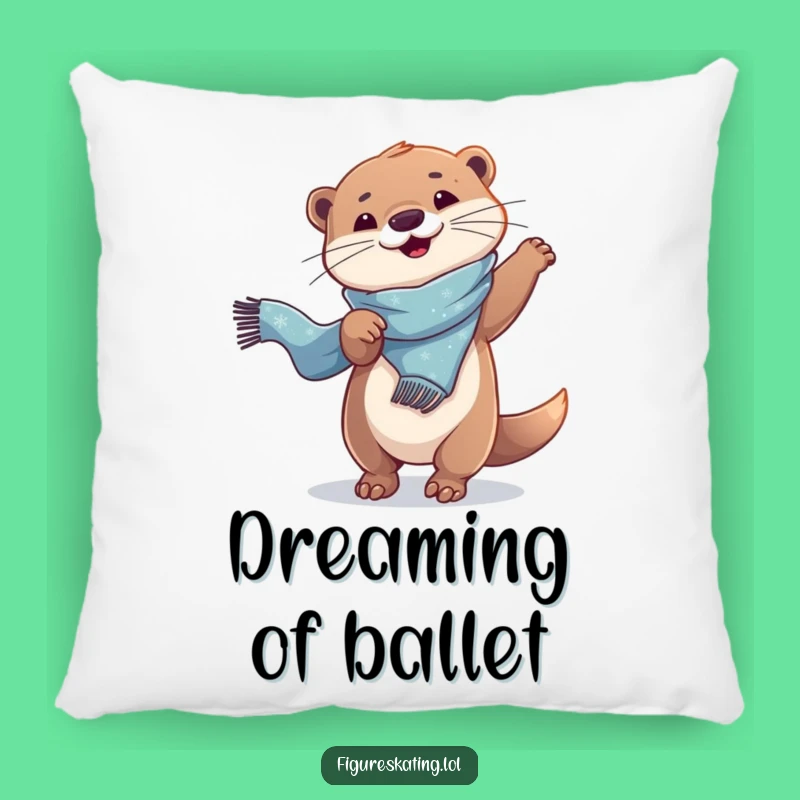 Funny Otter Twirl Pillow: Cozy Playfulness and Humor Comfort Gift