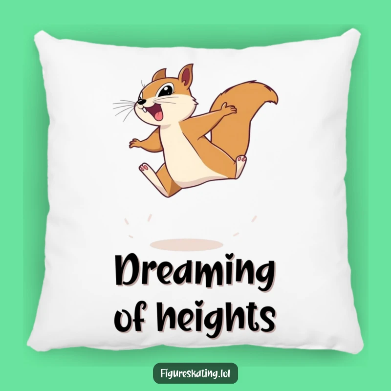 Funny Squirrel Leaping Pillow - Cozy & Hilarious Decorative Accent Gift