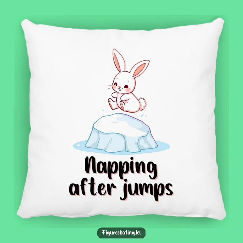 Funny Bunny Ice Leap Pillow: Soft Comfort with Playful Charm