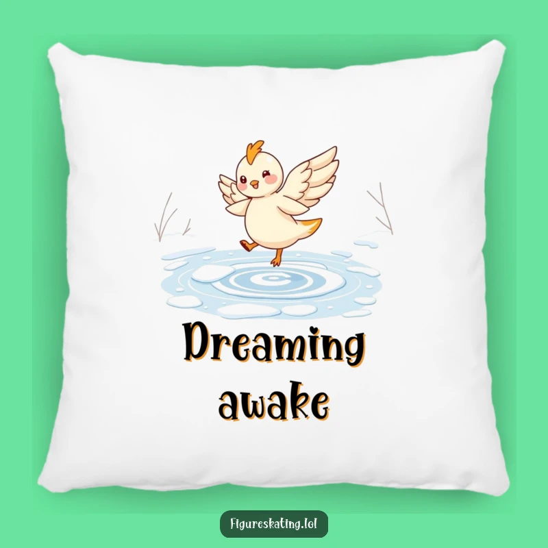 Funny Fairy Skater Pillow: Soft Cushion with Twirling Creature
