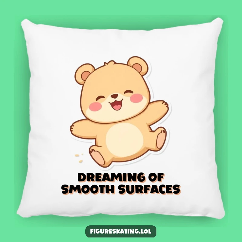 Funny Happy Bear Gliding Pillow - Comfy and Hilarious Gift for Cozy Spaces