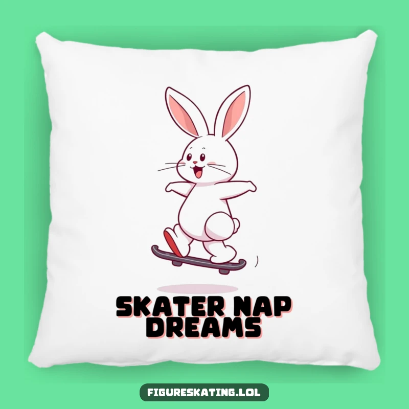Funny Rabbit Skate Pillow a Comfy and Groovy Accent Pillow