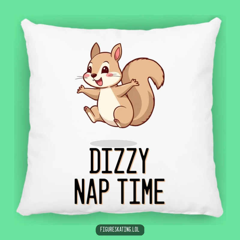 Funny Squirrel Spin Pillow a Comfy Pillow for Balanced Moments