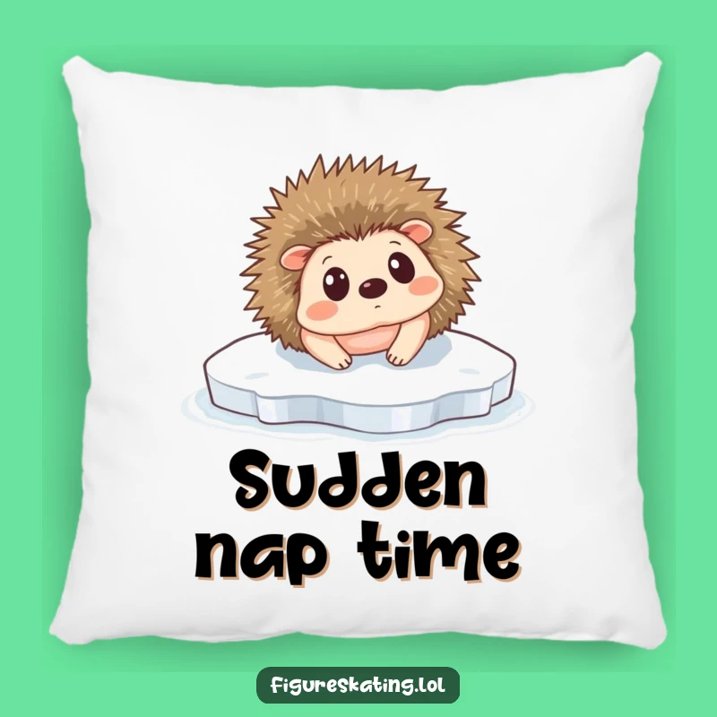 Cozy Funny Hedgehog Ice Slip Pillow: Soft Skater Comfort Gift