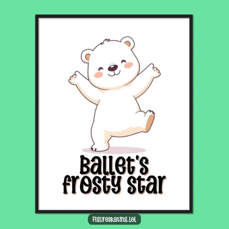 Funny Polar Bear Arabesque Digital Art: Instant Elegance for Your Walls, A Sophisticated Funny Gift!