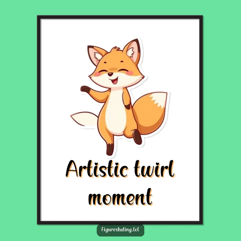 Funny Fox Dance Digital Art a Joyful Printable for Instant Cheer
