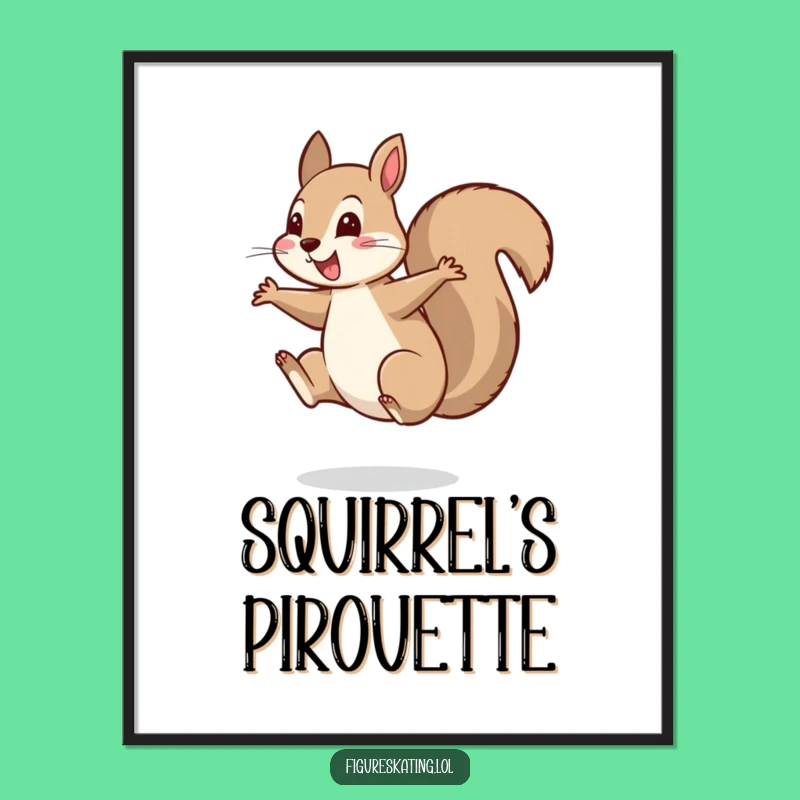 Funny Squirrel Spin Digital Art a Cheerful Printable for Instant Joy