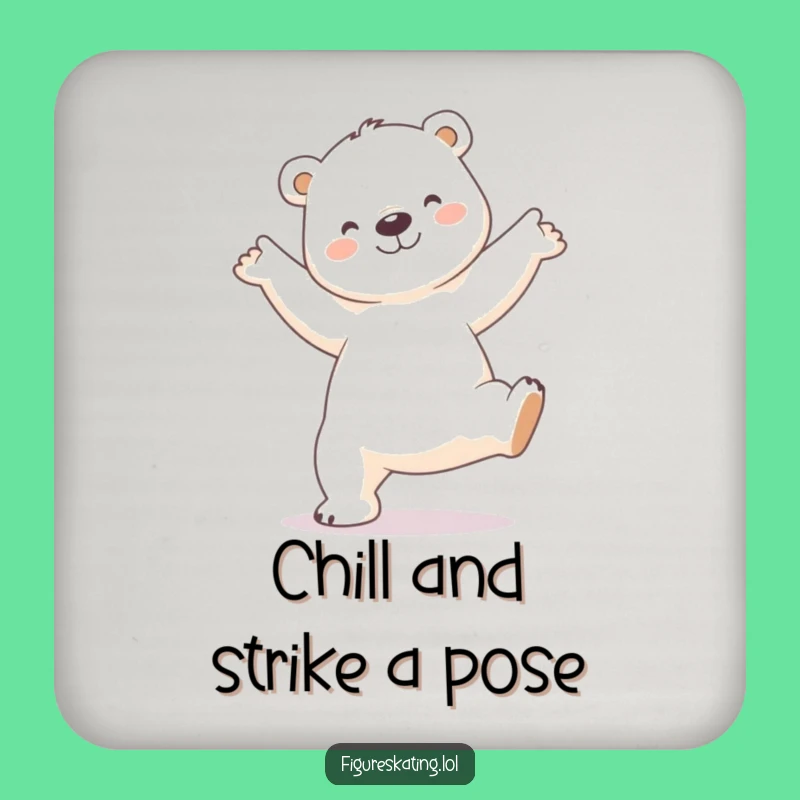Funny Polar Bear Arabesque Coasters: Protect Surfaces with Elegance, A Chic Funny Gift!