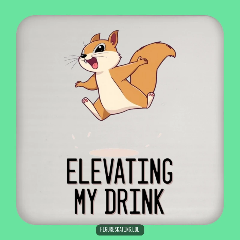 Funny Squirrel Leaping Coaster - Hilarious Drink Protection Gift