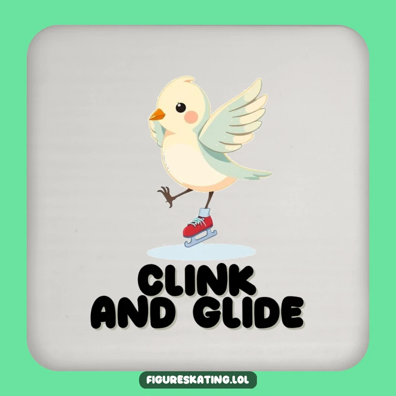 Funny Bird Pirouette Coaster: Elegant Protection with Whimsy