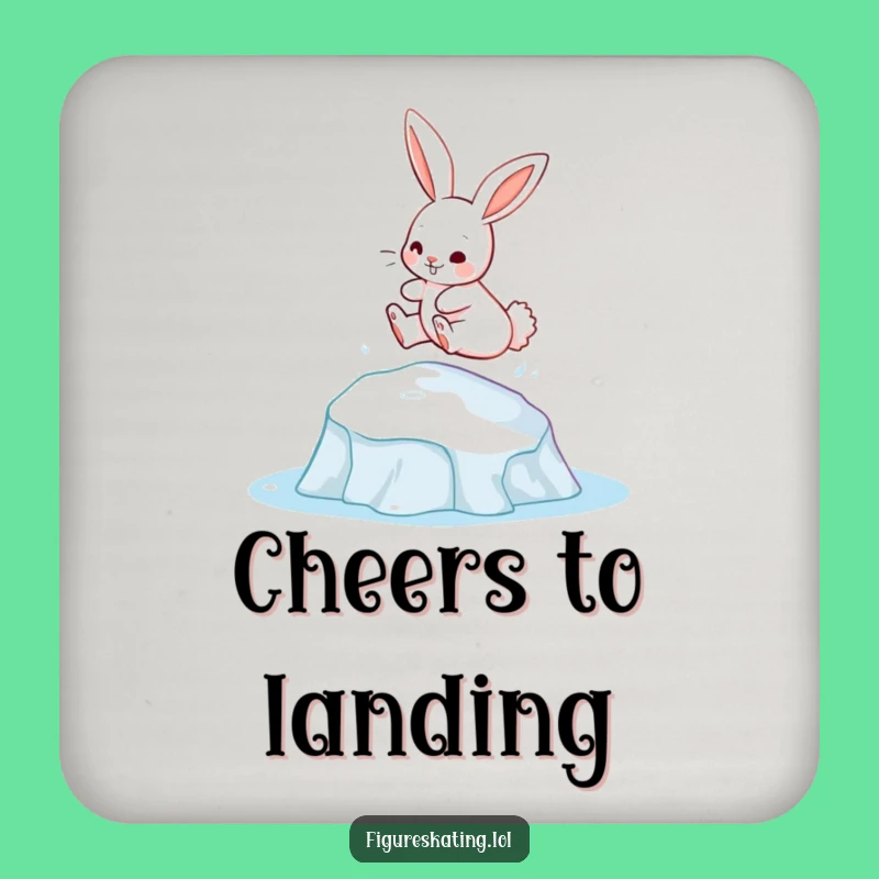 Funny Bunny Ice Leap Coaster: Protect Surfaces with Playful Smiles