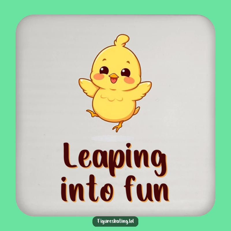Funny Chick Jump Drink Coaster: Add a Hop of Fun to Your Table