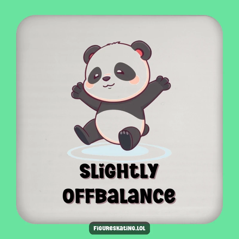 Funny Panda Pirouette Coaster: Skater Table Protection Gift