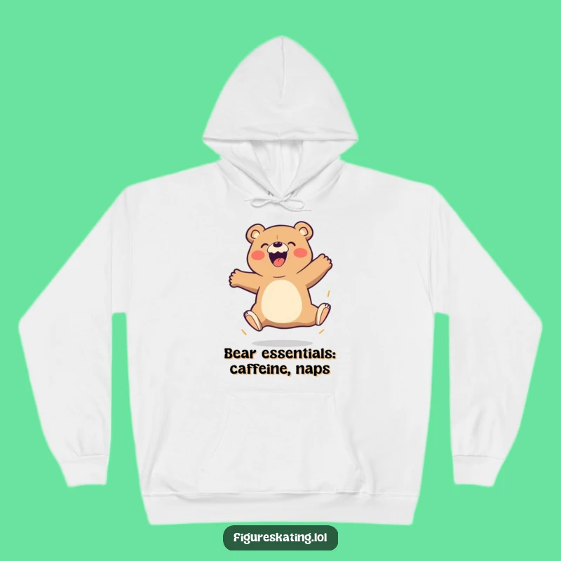 Funny Bear Triple Jump Hoodie - Cozy Cartoon Character Sweatshirt for Winter Fun Seekers
