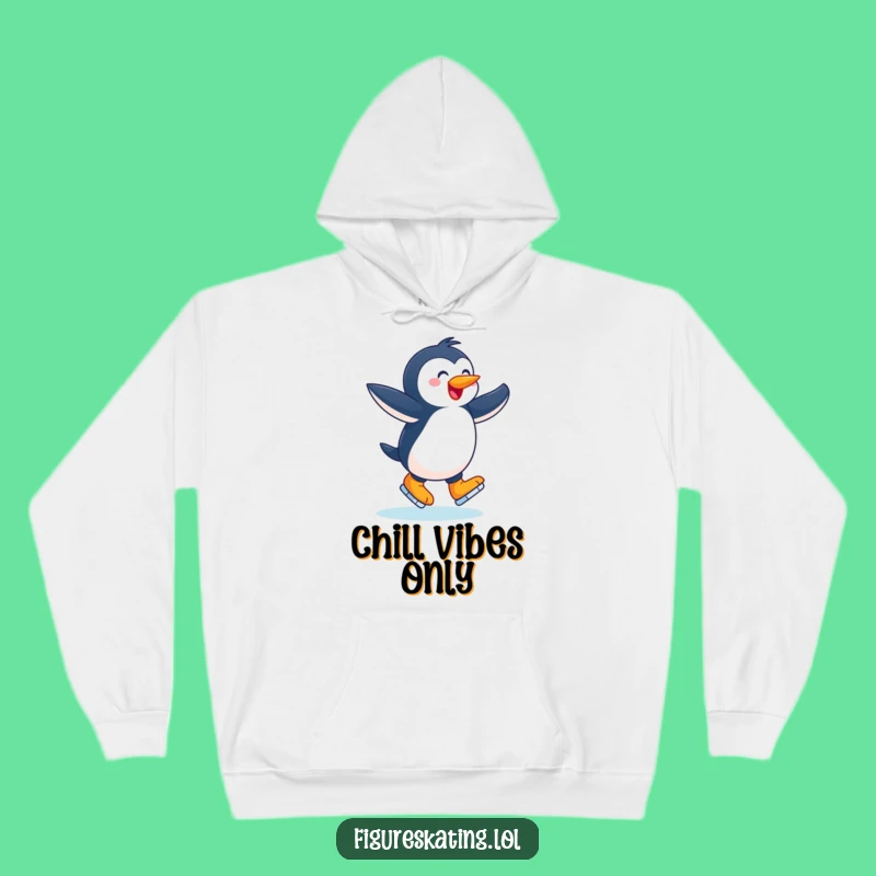 Funny Joyful Penguin Hoodie: Cozy Twirls on Ice Skates