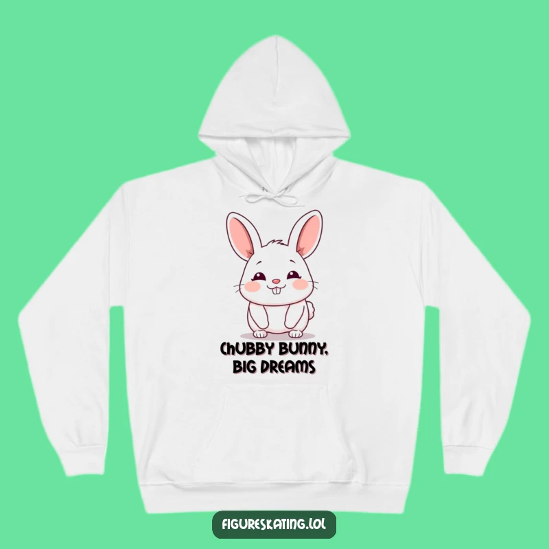 Funny Bunny Gliding Hoodie - Cozy Cartoon Character Sweatshirt for Relaxation