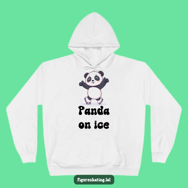 Funny Joyful Panda Skate Hoodie: Cozy Shuffles for Winter Fun