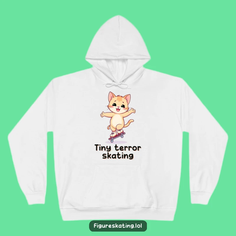 Funny Kitten Skating Hoodie: Cozy and Hilarious Gift for Cat Fans