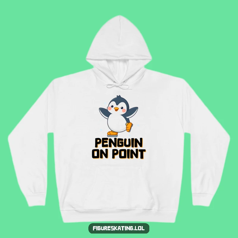 Funny Penguin Ice Skater Hoodie: Stay Warm and Stylish, Your New Favorite Funny Gift!