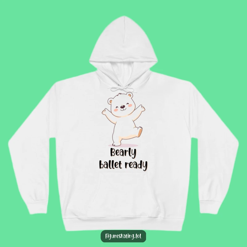 Funny Polar Bear Arabesque Hoodie: Cozy Elegance, Your New Favorite Funny Gift!