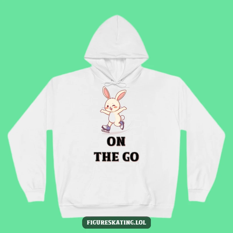 Funny Rabbit Skating Hoodie: Cozy Speed and Humor Gift