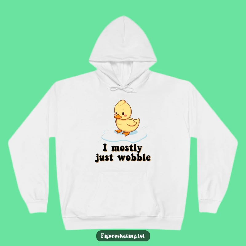Funny Wobbly Duckling Ice Hoodie - Cozy & Hilarious Winter Warmth