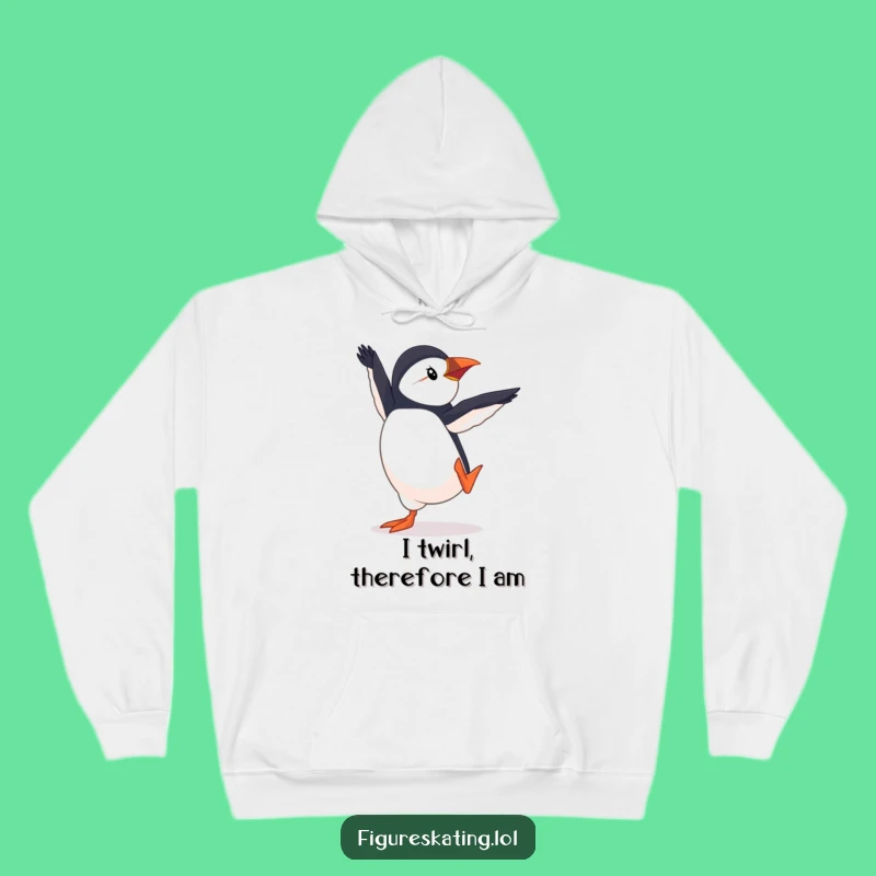 Funny Puffin Pirouette Hoodie - Cozy Dancer Penguin Sweatshirt Gift