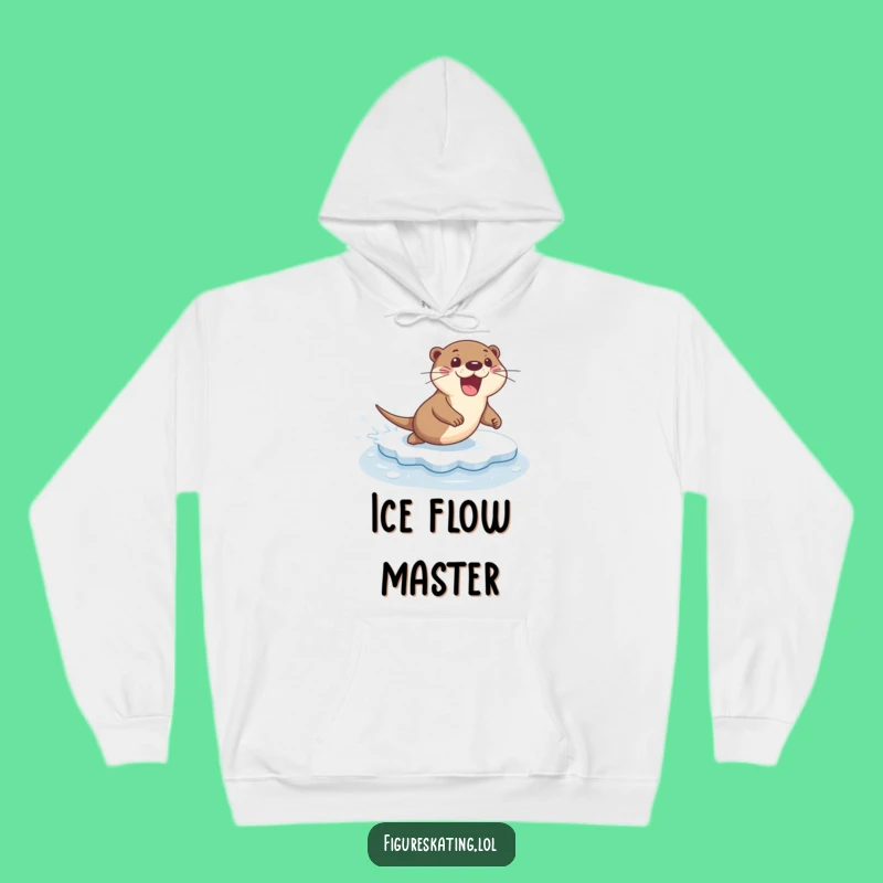 Funny Excited Otter Ice Sliding Hoodie: Cozy Fun Gift for All