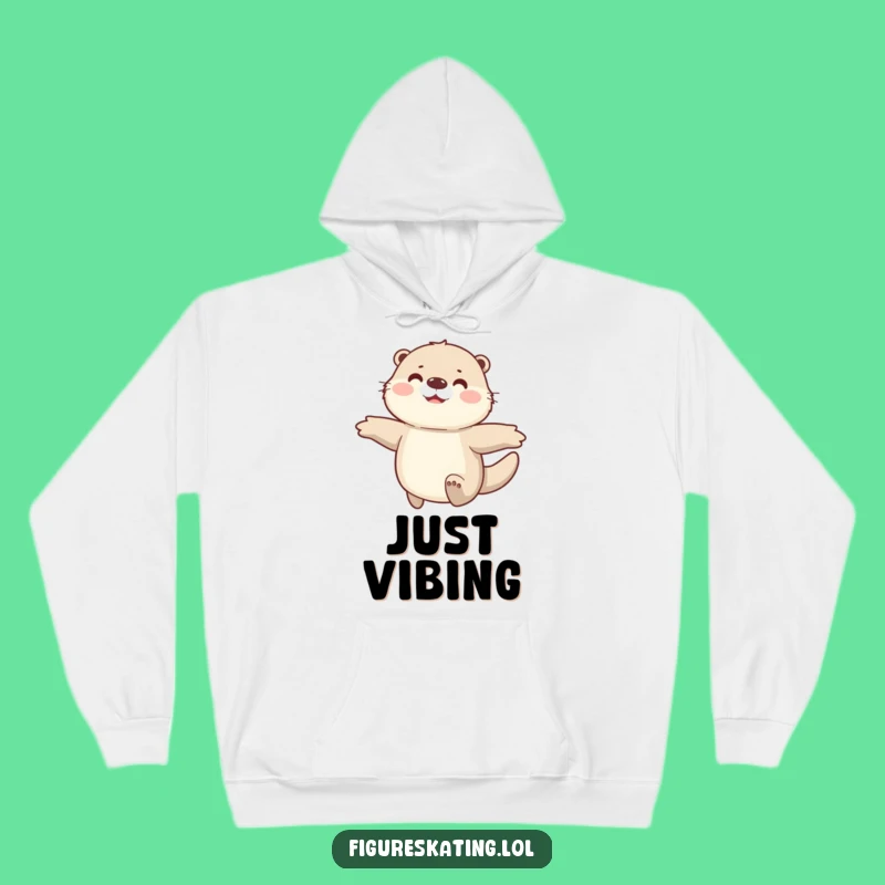 Funny Otter Hoodie: Cozy Sweatshirt with a Happy Fluffy Otter Glide